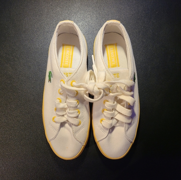 Lacoste brand new, never been worn canvas sneakers - Picture 2 of 5